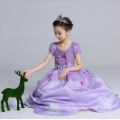 Western Hallowmas Kostüm Mädchen Prinzessin Kleider Kinder große lange flauschige Zeichentrickfiguren Outfits Großhandel Puff Ärmel